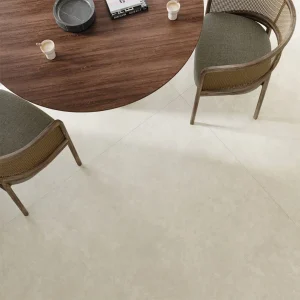 Lux Cem Cream Matt Concrete Effect Rectified Porcelain Floor & Wall Tile 1200 × 1200mm