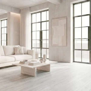 Ivory Whitewashed Oak 5mm SPC Click Vinyl Flooring 182 × 1220mm
