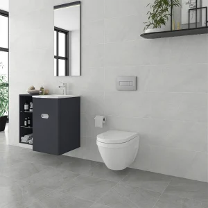 Metropol Light Grey Matt Stone Effect Ceramic Wall Tile 300 × 600mm