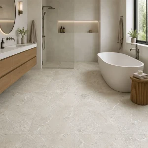 Miller Beige Matt Stone Effect Rectified Porcelain Floor & Wall Tile 600 × 600mm