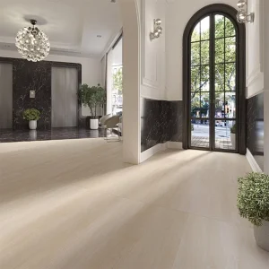 Mineral Classic Beige Matt Travertine Effect Rectified Porcelain Floor & Wall Tile 600 × 1200mm