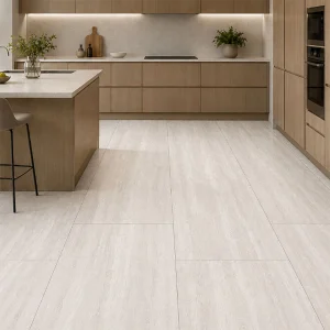 Mineral Light Matt Travertine Effect Rectified Porcelain Floor & Wall Tile 600 × 1200mm