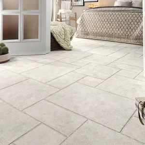 Modular Borgogna Light Beige Matt Stone Effect Rectified Porcelain Floor & Wall Tiles — Mixed Sizes