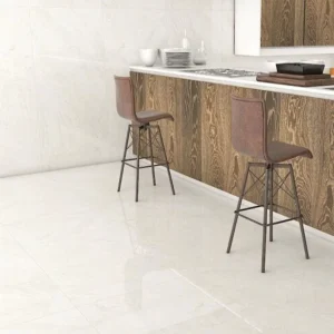 Oceano Polished Stone Effect Rectified Porcelain Floor & Wall Tile 600 × 1200mm