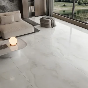 Onyx Off White Polished Onyx Effect Rectified Porcelain Floor & Wall Tile 1200 × 1200mm