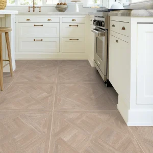 Parquet Beige Matt Wood Effect Porcelain Floor & Wall Tile 600 × 600mm