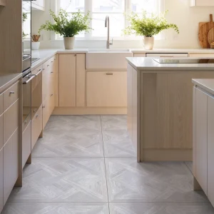 Parquet Grey Matt Wood Effect Porcelain Floor & Wall Tile 600 × 600mm