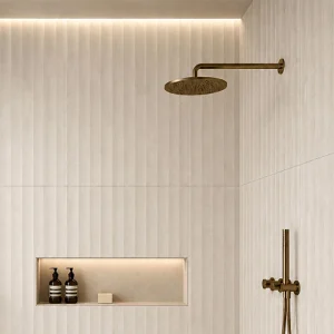 Portland Blanco Fluted Decor Matt Concrete Effect Rectified Porcelain Floor & Wall Tile 600 × 1200mm