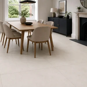 Portland Blanco Matt Concrete Effect Rectified Porcelain Floor & Wall Tile 1200 × 1200mm
