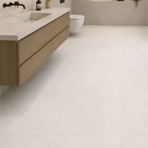 Portland Blanco Matt Concrete Effect Rectified Porcelain Floor & Wall Tile 600 × 1200mm