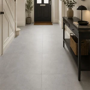 Portland Perla Matt Concrete Effect Rectified Porcelain Floor & Wall Tile 600 × 600mm
