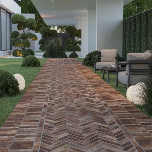 Porto Red Brick Effect Rectified Porcelain Wall & Floor Tile 60 × 250mm