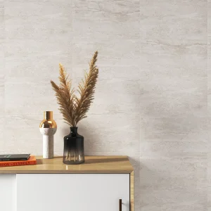 Salerno Beige Gloss Stone Effect Ceramic Wall Tile 300 × 600mm