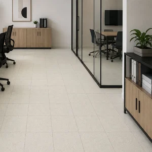 Salt & Pepper Light Beige Natural Matt Terrazzo Effect R10 Rectified Porcelain Floor & Wall Tile 300 × 300mm