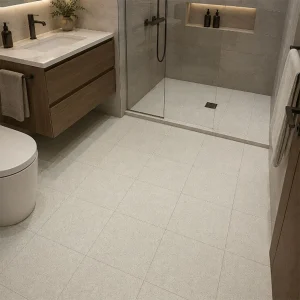 Salt & Pepper Light Beige Structured Matt Terrazzo Effect R11 Rectified Porcelain Floor & Wall Tile 300 × 300mm