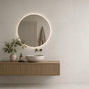 Salta Light Matt Marble Effect Rectified Porcelain Floor & Wall Tile 595 × 595mm