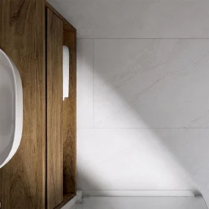 Salta Light Matt Marble Effect Rectified Porcelain Floor & Wall Tile 600 × 1200mm