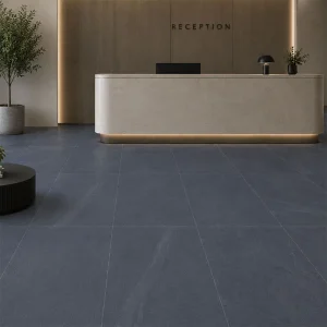 Stromboli Anthracite Matt Stone Effect R10 Rectified Porcelain Floor & Wall Tile 600 × 1200mm