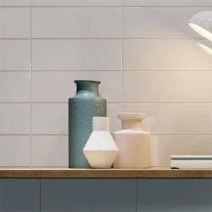 Subway White Flat Gloss Metro Ceramic Wall Tile 100 × 300mm