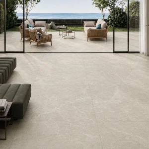 Tenby Beige Matt Stone Effect R10 Rectified Porcelain Floor & Wall Tile 595 × 595mm