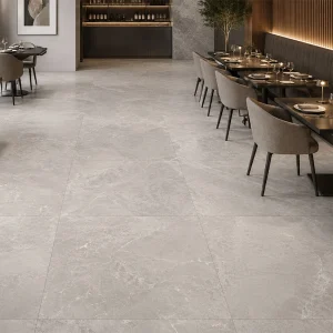 Tenby Grey Matt Stone Effect R10 Rectified Porcelain Floor & Wall Tile 1200 × 1200mm
