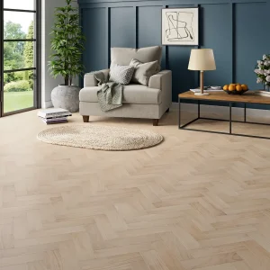 Elmsworth Oak Invisible UV Oiled Engineered Herringbone Flooring 80 × 300 × 10mm