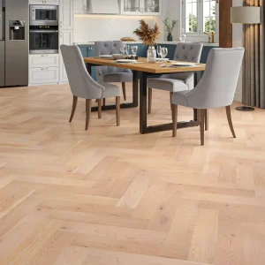 Loxford Oak Invisible UV Oiled Engineered Herringbone Flooring 125 × 600 × 15mm