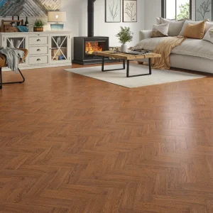 Hartleigh Oak UV Lacquered Engineered Herringbone Flooring 90 × 300 × 14mm