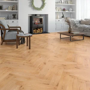 Ellingford Oak UV Oiled Engineered Herringbone Flooring 125 × 600 × 15mm