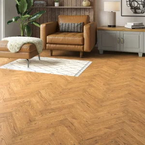 Marlwick Oak UV Oiled Engineered Herringbone Flooring 80 × 350 × 20mm