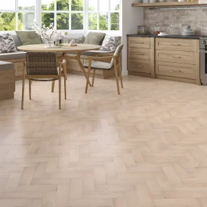 Silvermere Oak UV Lacquered Engineered Herringbone Flooring 90 × 300 × 14mm