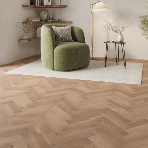 Greywick Oak UV Oiled Engineered Herringbone Flooring 90 × 400 × 15mm