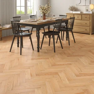 Aldercrest Oak UV Lacquered Engineered Herringbone Flooring 90 × 400 × 15mm