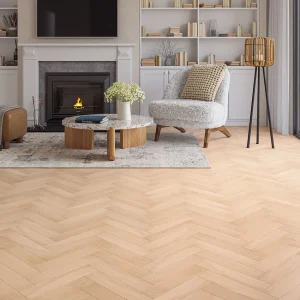 Ferncombe Oak Invisible UV Oiled Engineered Herringbone Flooring 90 × 400 × 15mm