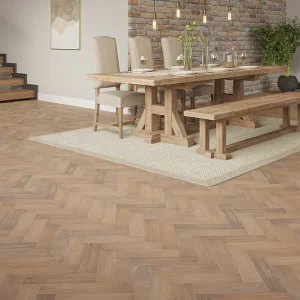 Silverwick Oak UV Lacquered Engineered Herringbone Flooring 80 × 300 × 10mm