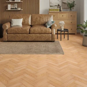 Chalkmere Oak UV Lacquered Engineered Herringbone Flooring – 80 × 300 × 10mm