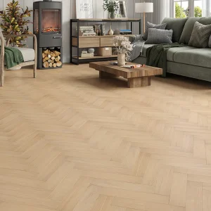 Dawnmere Oak Invisible UV Oiled Engineered Herringbone Flooring – 80 × 350 × 20mm