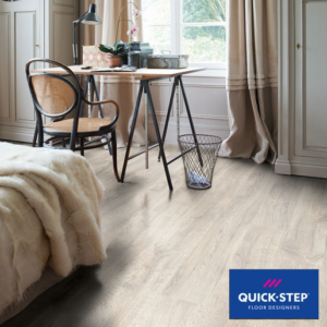 Quick-Step Classic Reclaimed White Patina Oak Laminate Flooring 190 × 1200 × 8mm