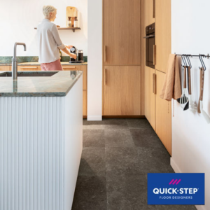 Quick-Step Muse Fumed Bluestone Tile Effect Laminate Flooring 396 × 1200 × 8mm