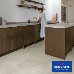 Quick-Step Muse Grey Concrete Tile Effect Laminate Flooring 396 × 1200 × 8mm
